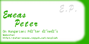 eneas peter business card